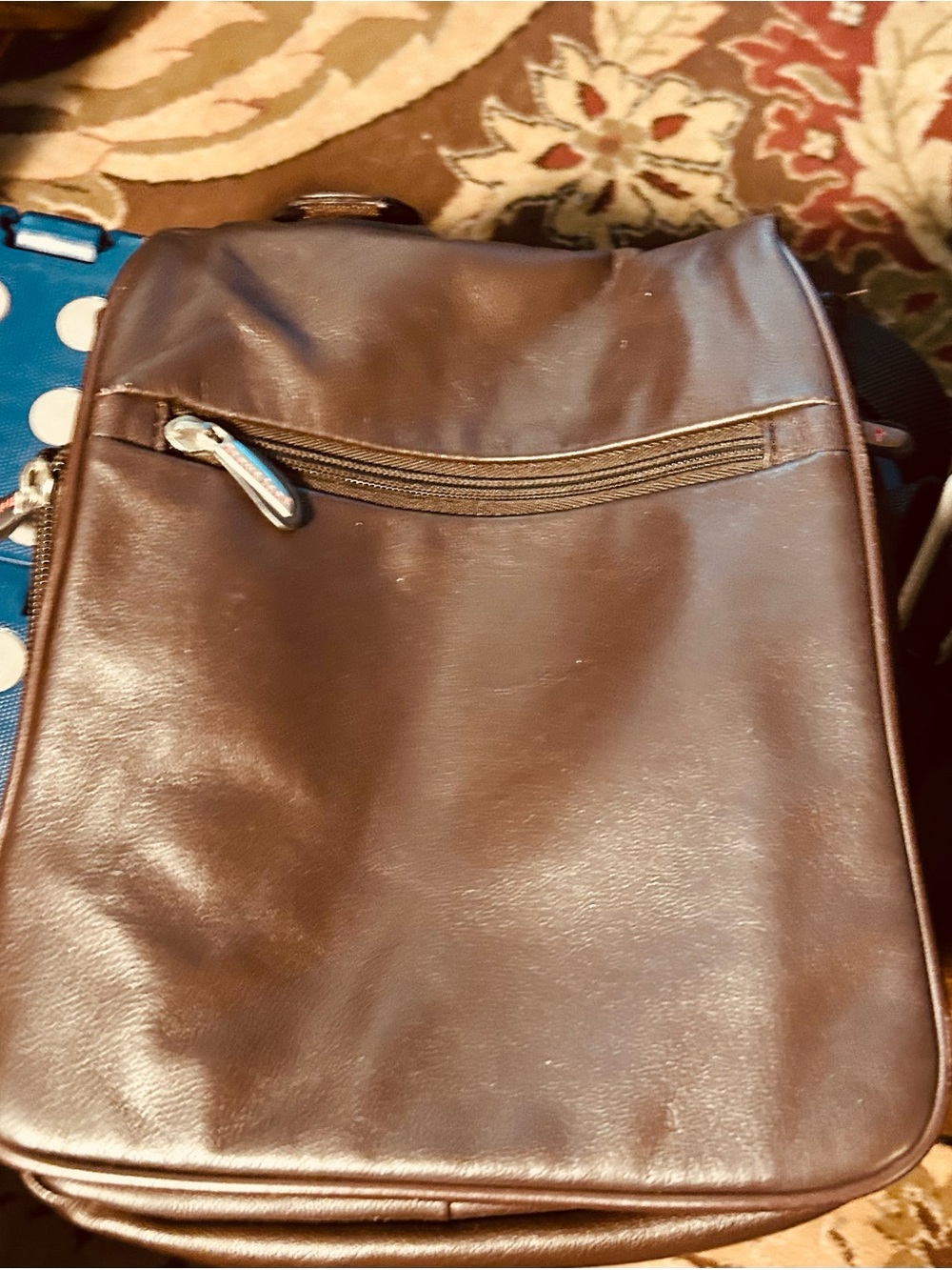 Travelon Brown  Leather Crossbody Purse